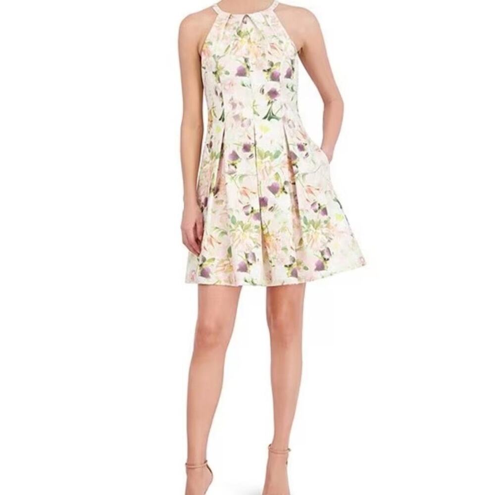 Vincent Camuto Pink Floral Fit & Flare Dress Size 2
